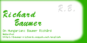 richard baumer business card
